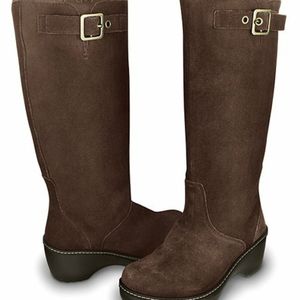 Crocs suede brown boots 6W